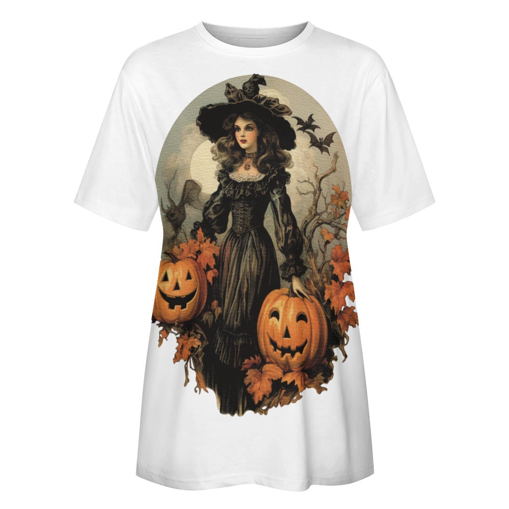 Halloween Witch Cotton T-Shirt