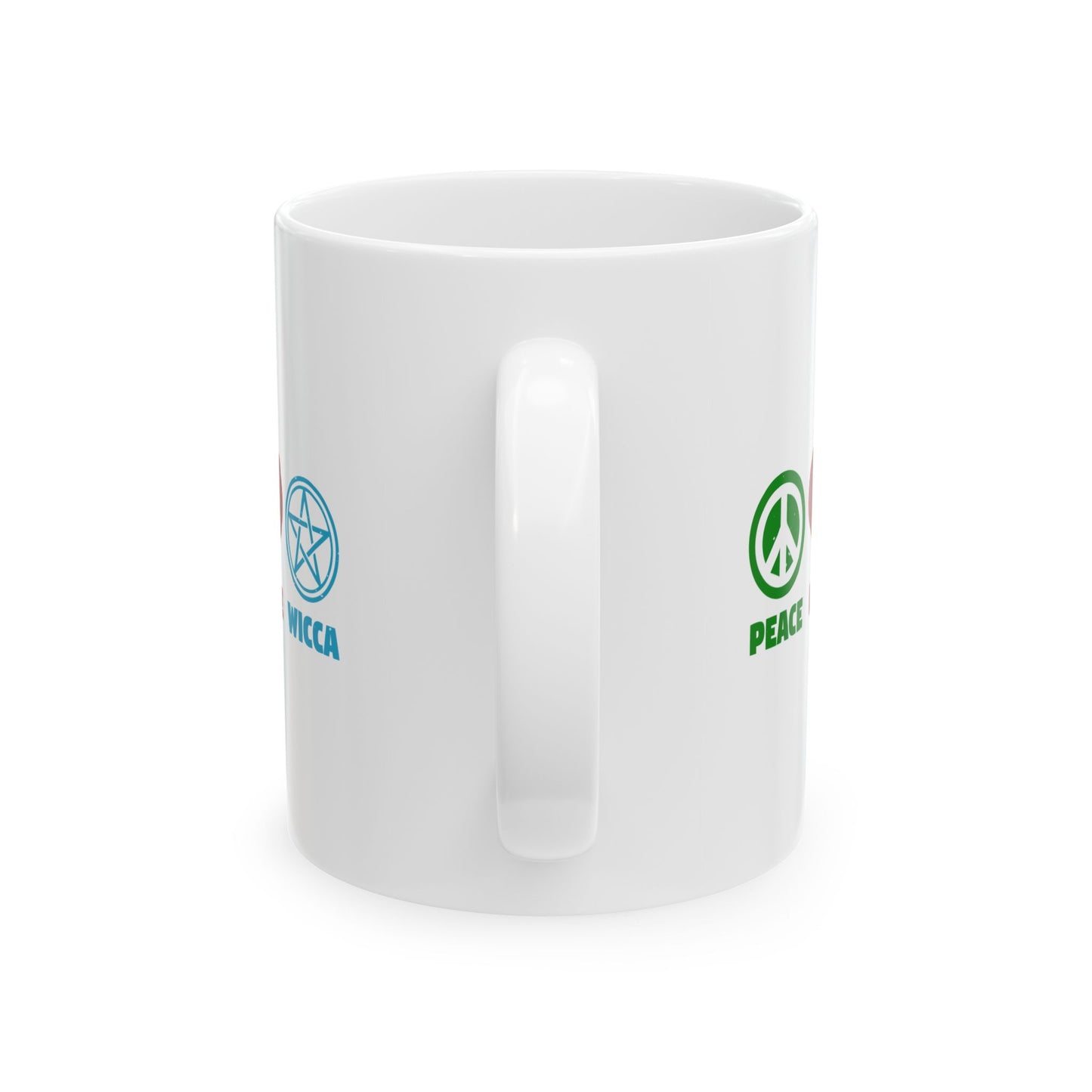 Peace Love Wicca Ceramic Mug 11oz