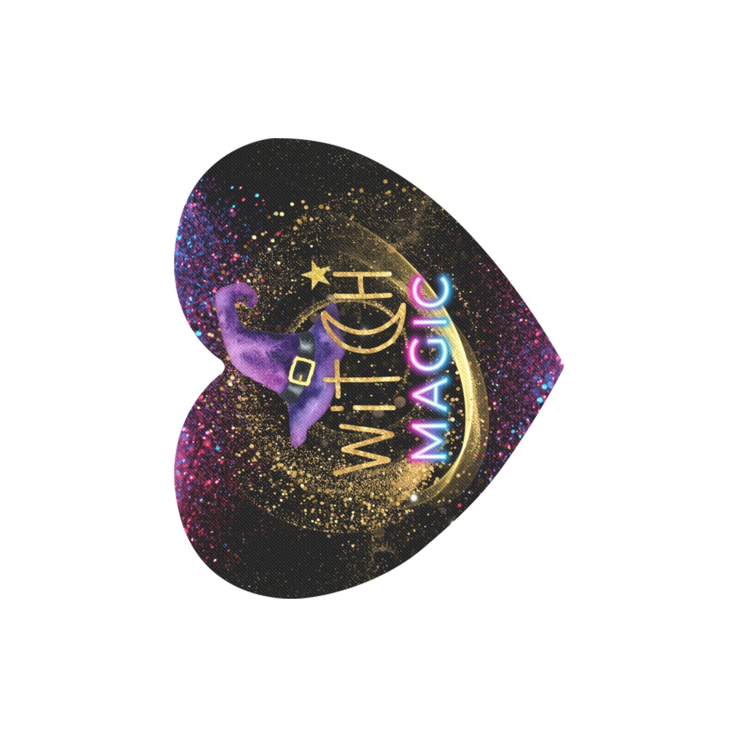 Witch Magic Heart-shaped Mousepad