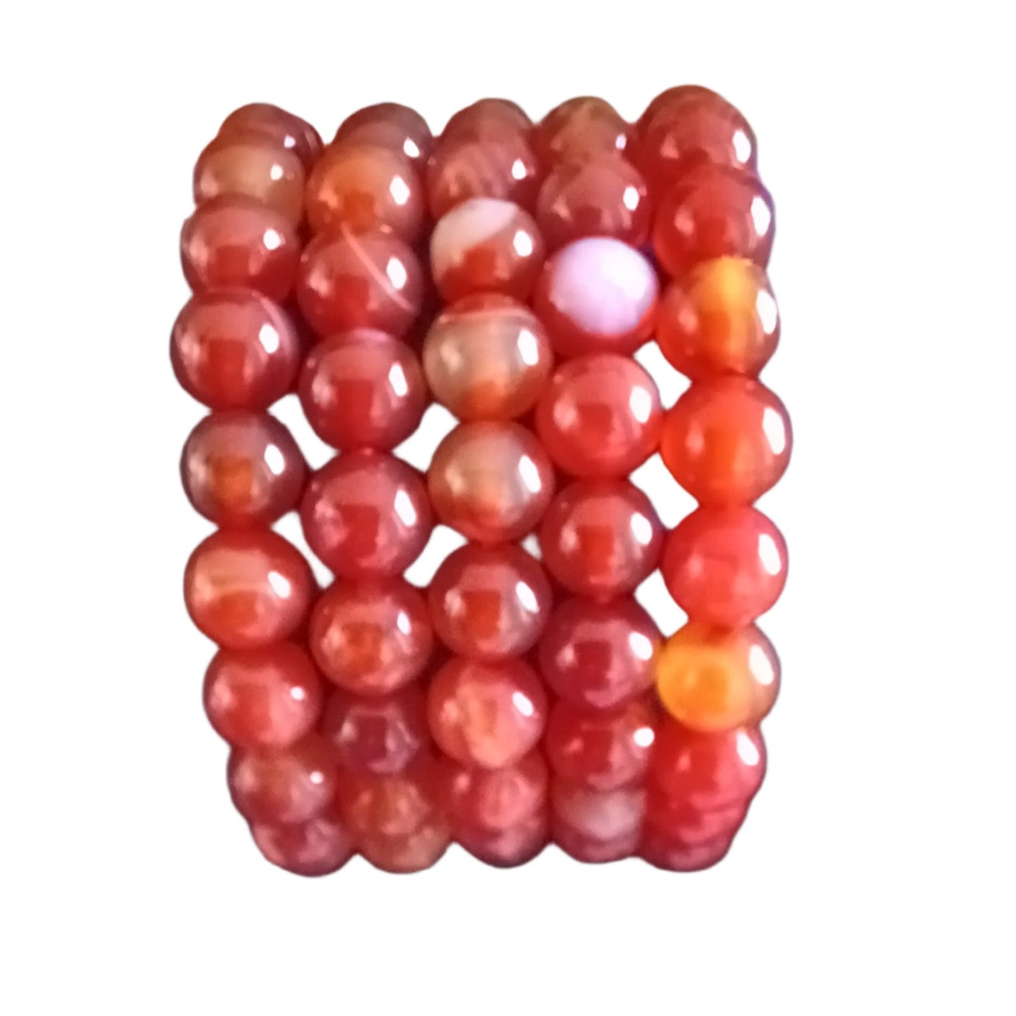 Carnelian Agate Natural Stone Stretch Bracelet