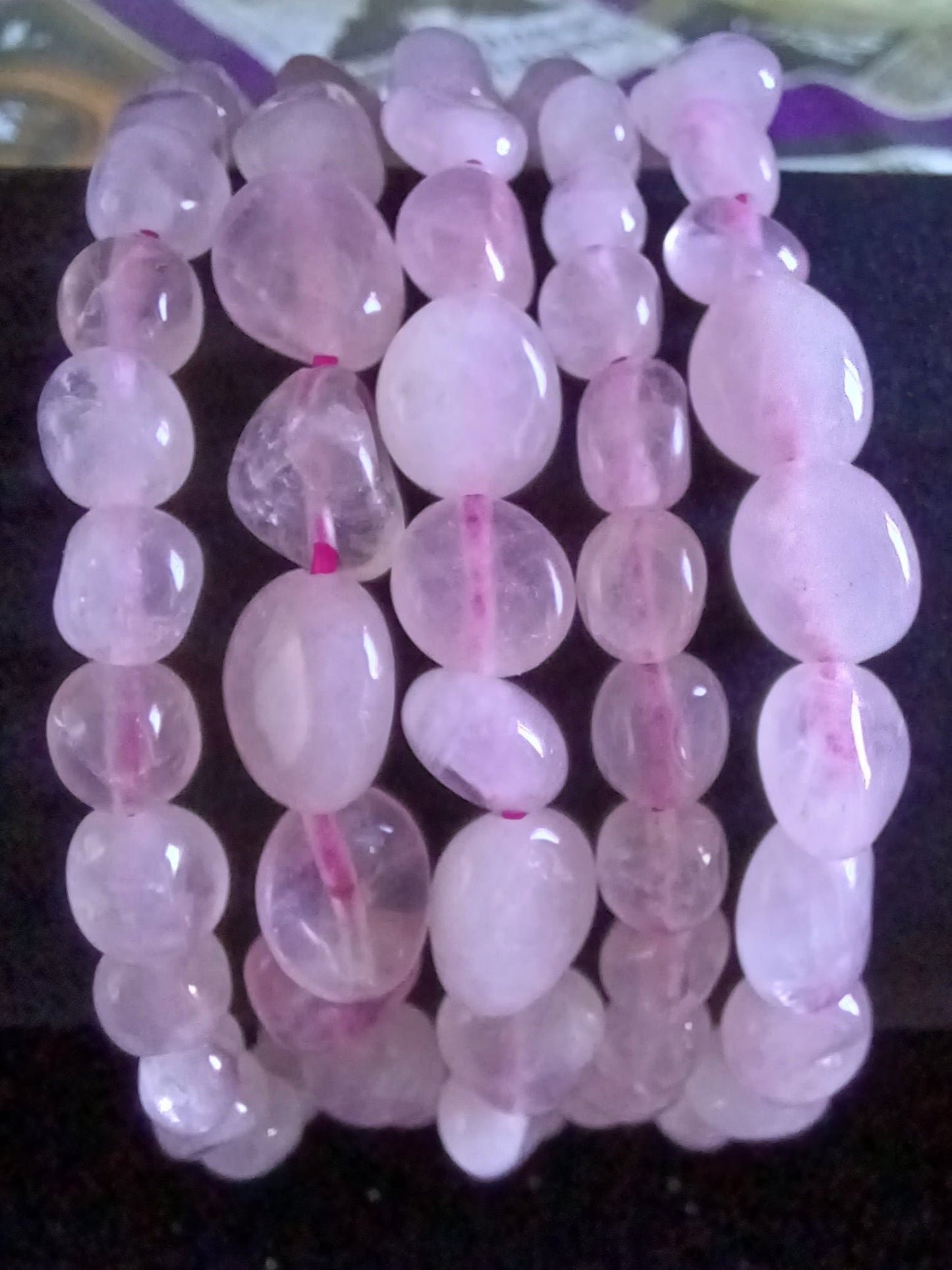 Rose Quartz Natural Stone Stretch Bracelet