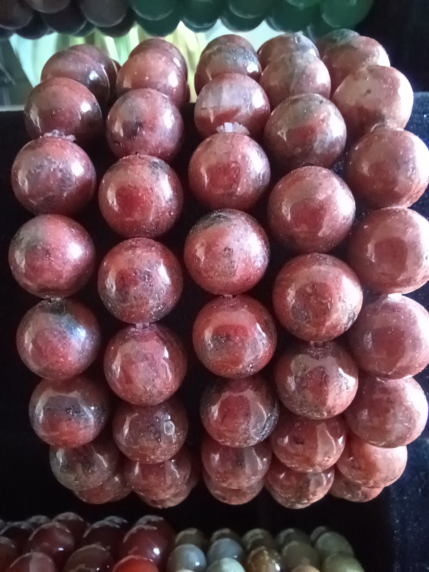 Red Jasper Natural Stone Stretch Bracelet