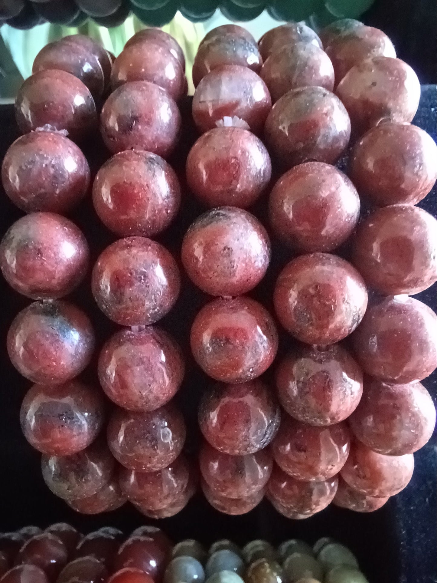 Red Jasper Natural Stone Stretch Bracelet