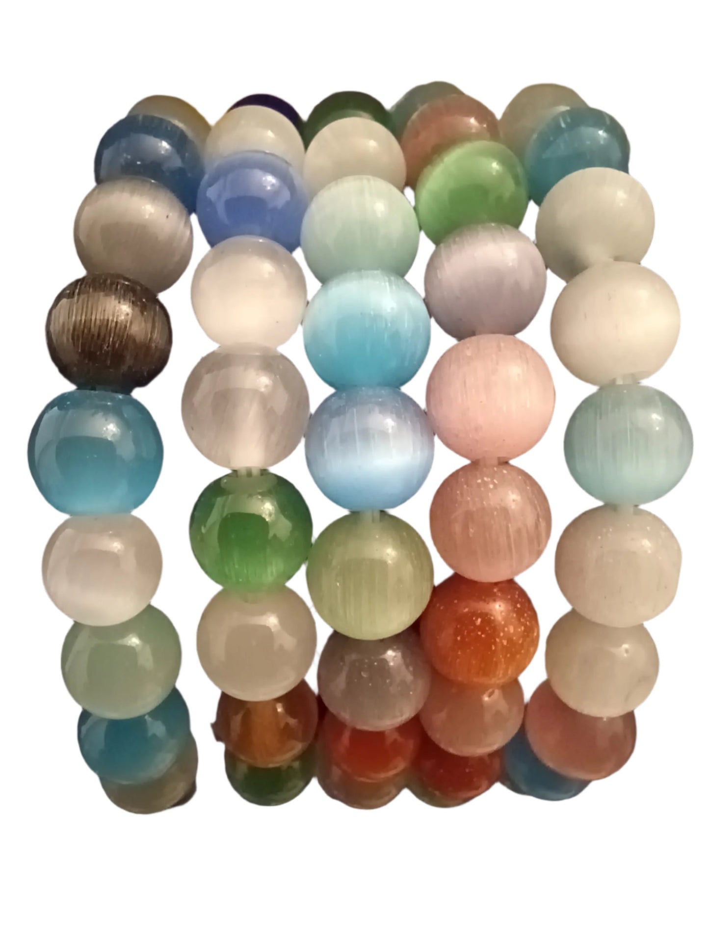 Cat's Eye Glass Stretch Bracelet