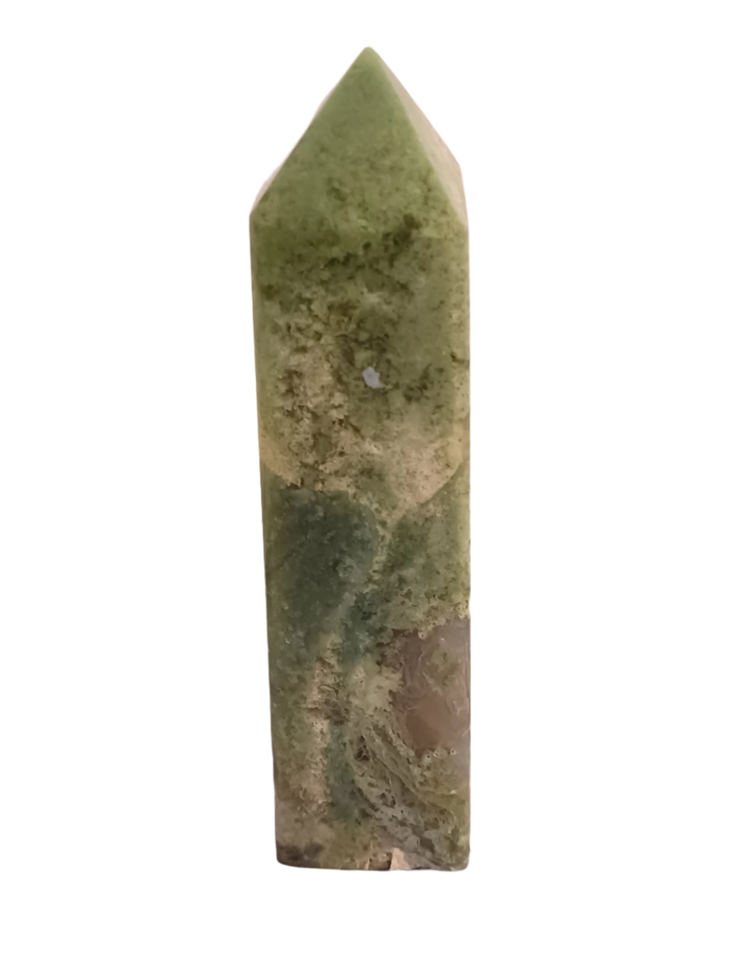 Green Moss Agate Tower Point