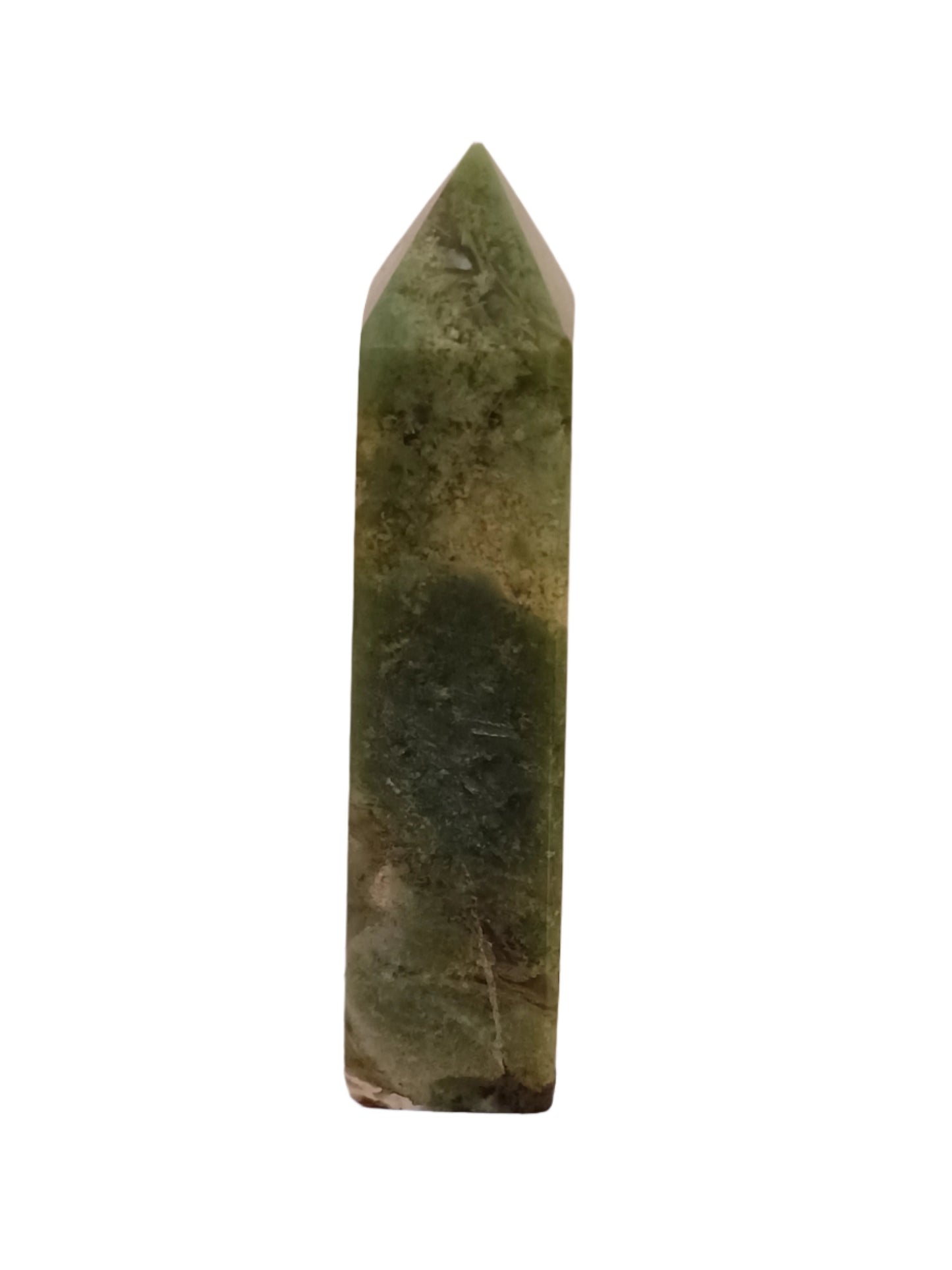 Green Moss Agate Tower Point