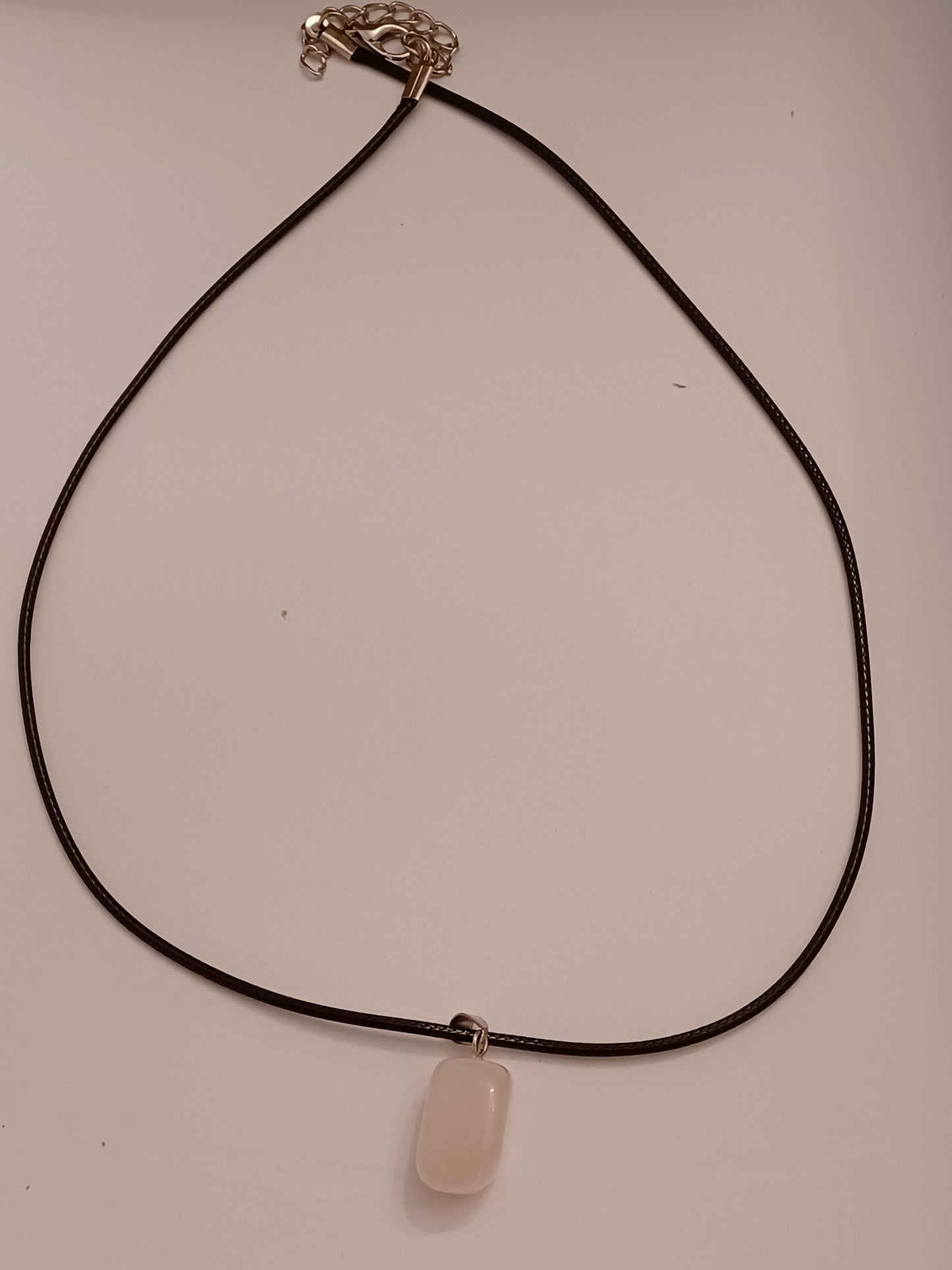 Milky Quartz Pendant with Paracord
