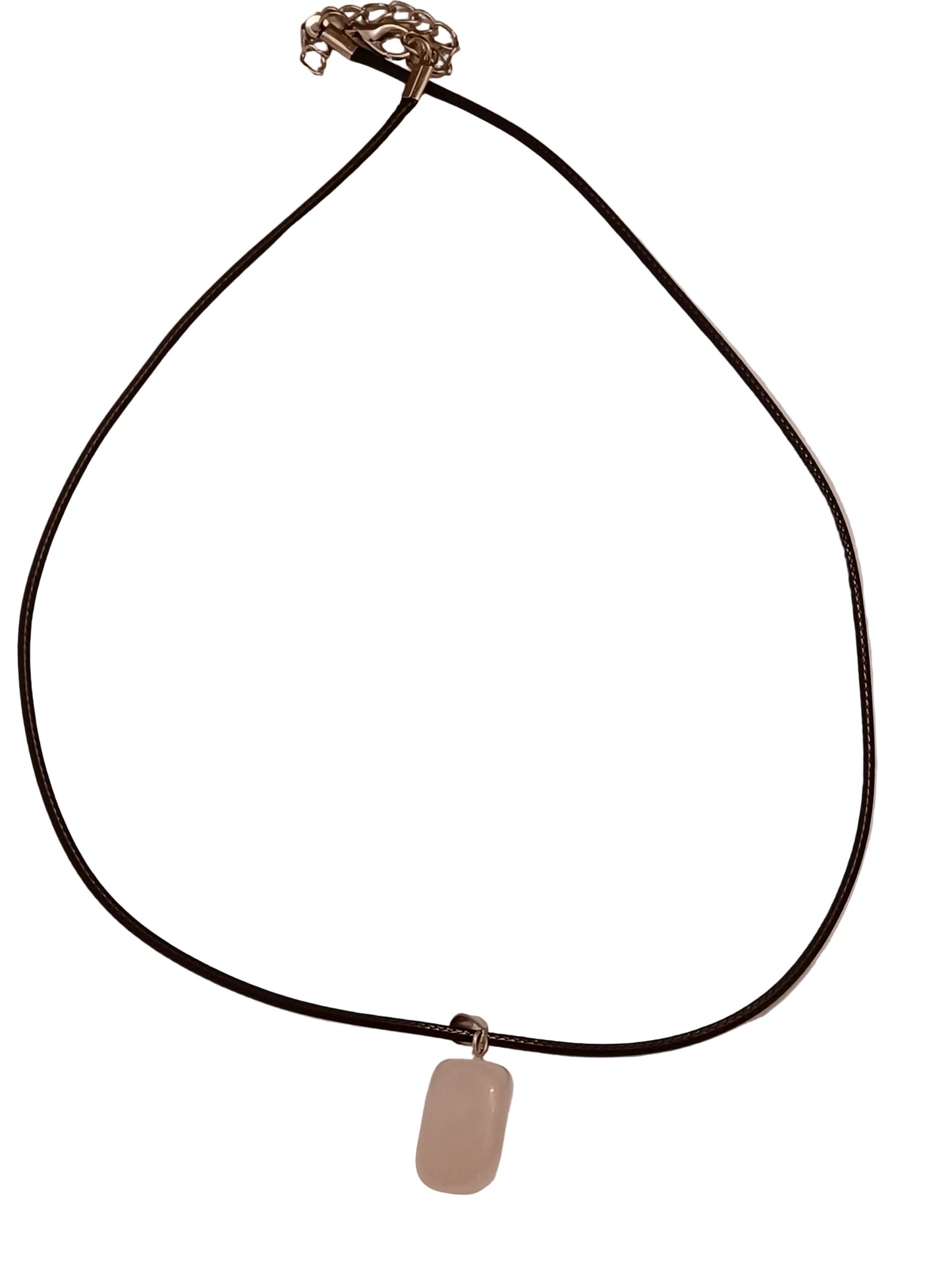 Milky Quartz Pendant with Paracord Necklace