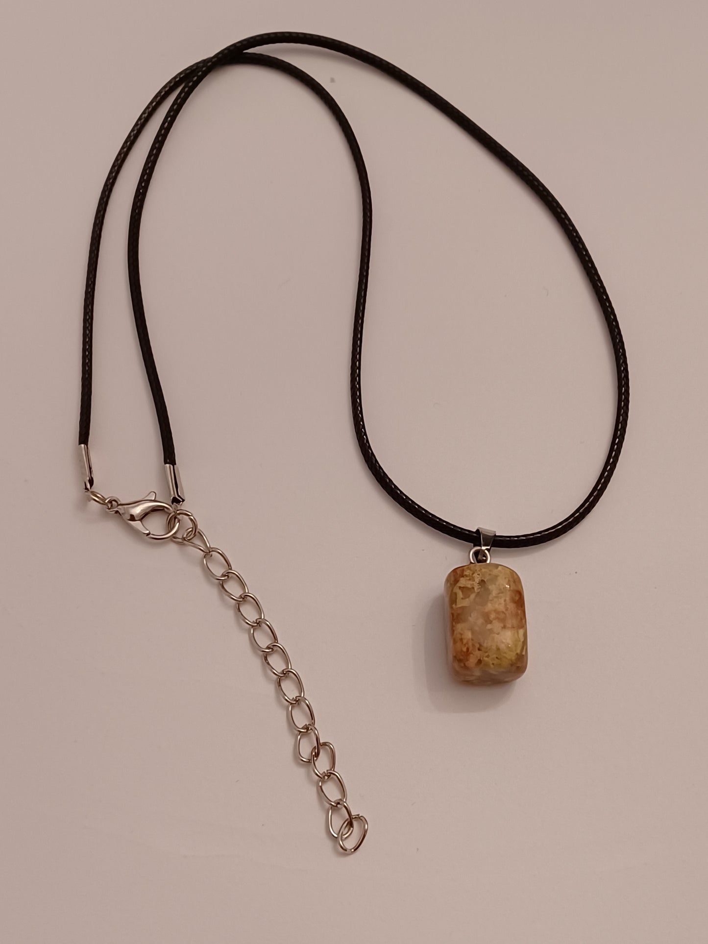 Unakite Pendant with Paracord