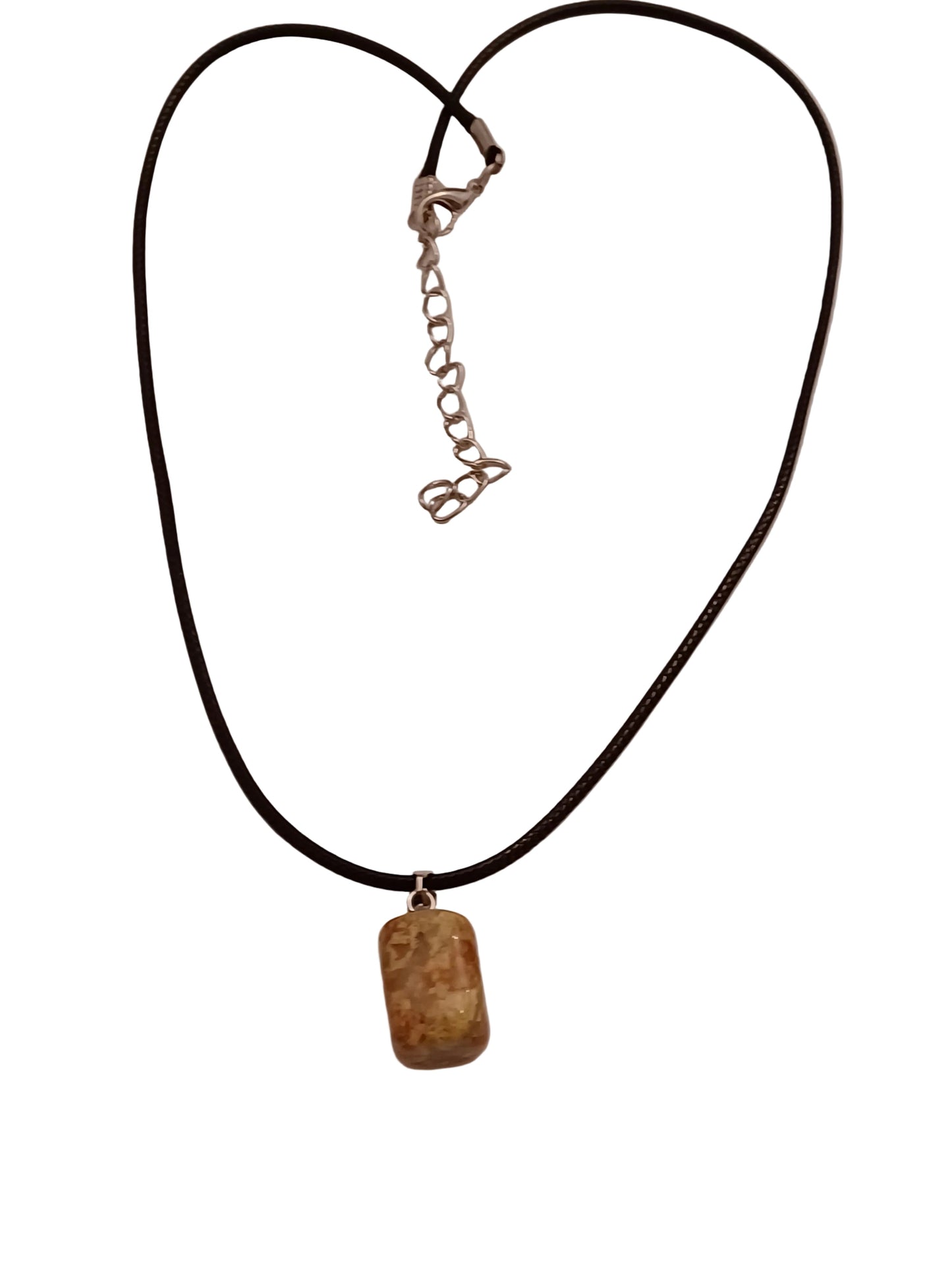 Unakite Pendant with Paracord Necklace