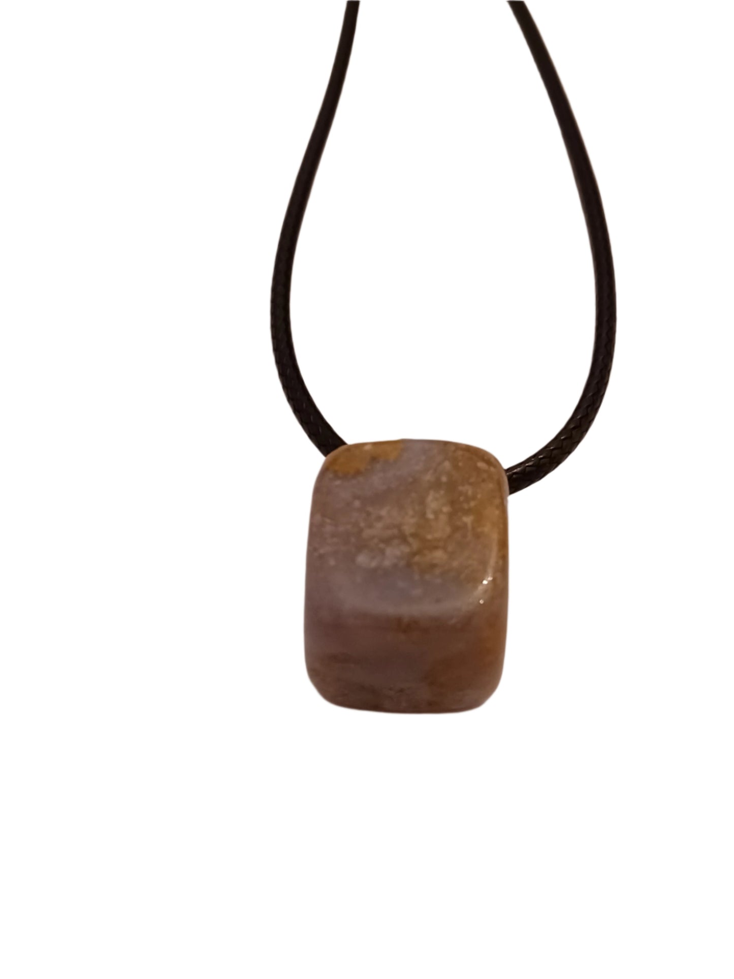 Blue Chalcedony Pendant with Paracord