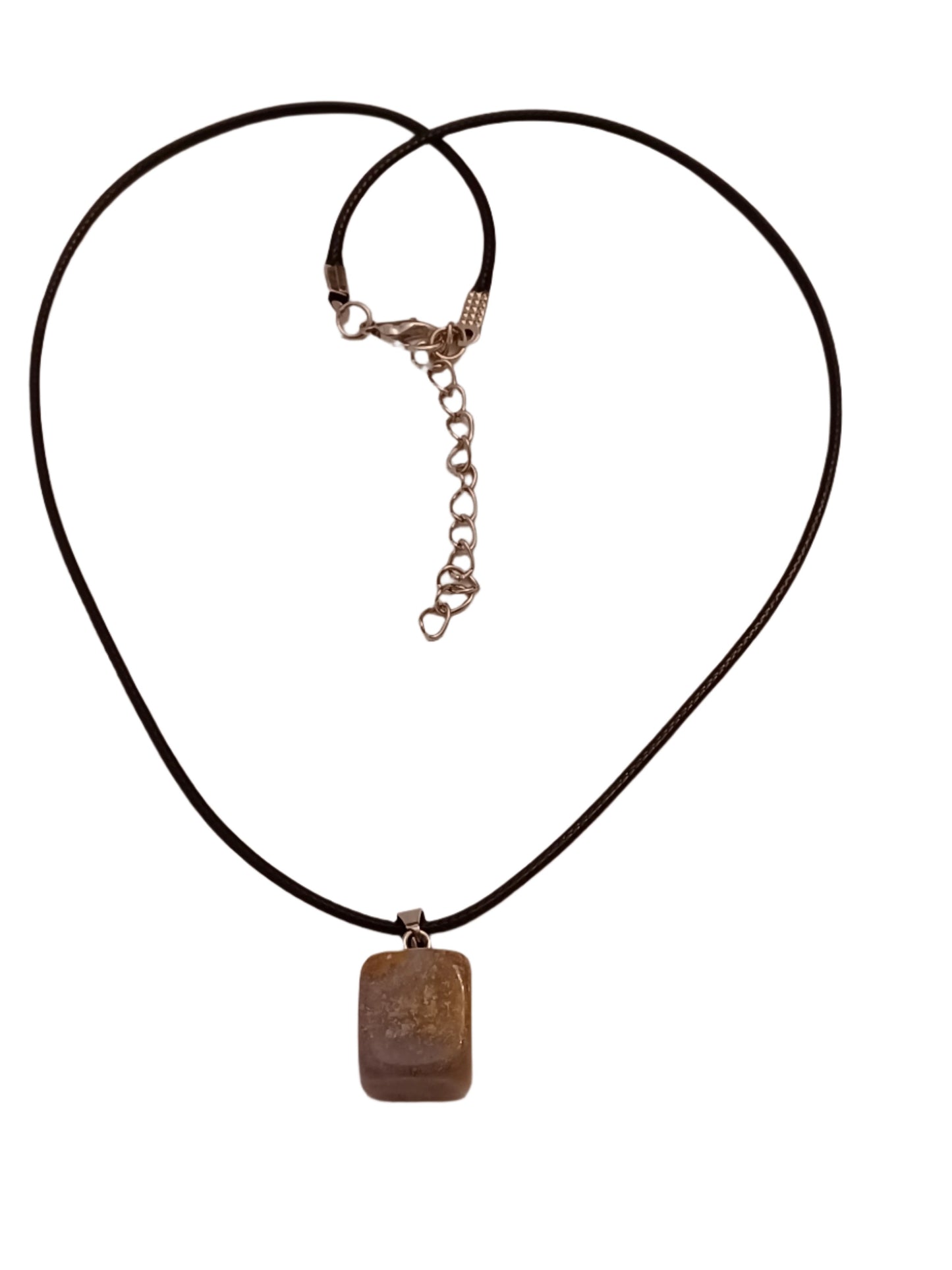 Blue Chalcedony Pendant with Paracord Necklace