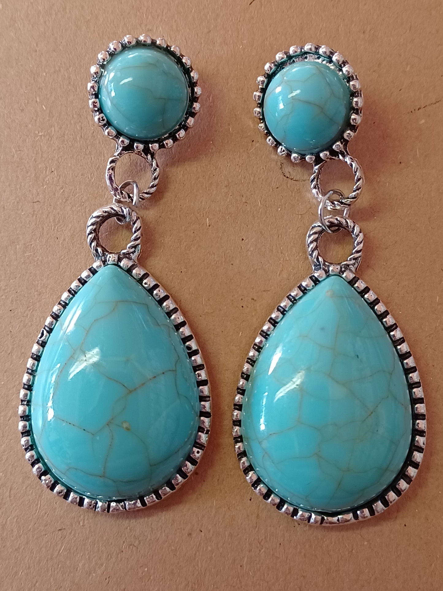 Teardrop Turquoise Earrings
