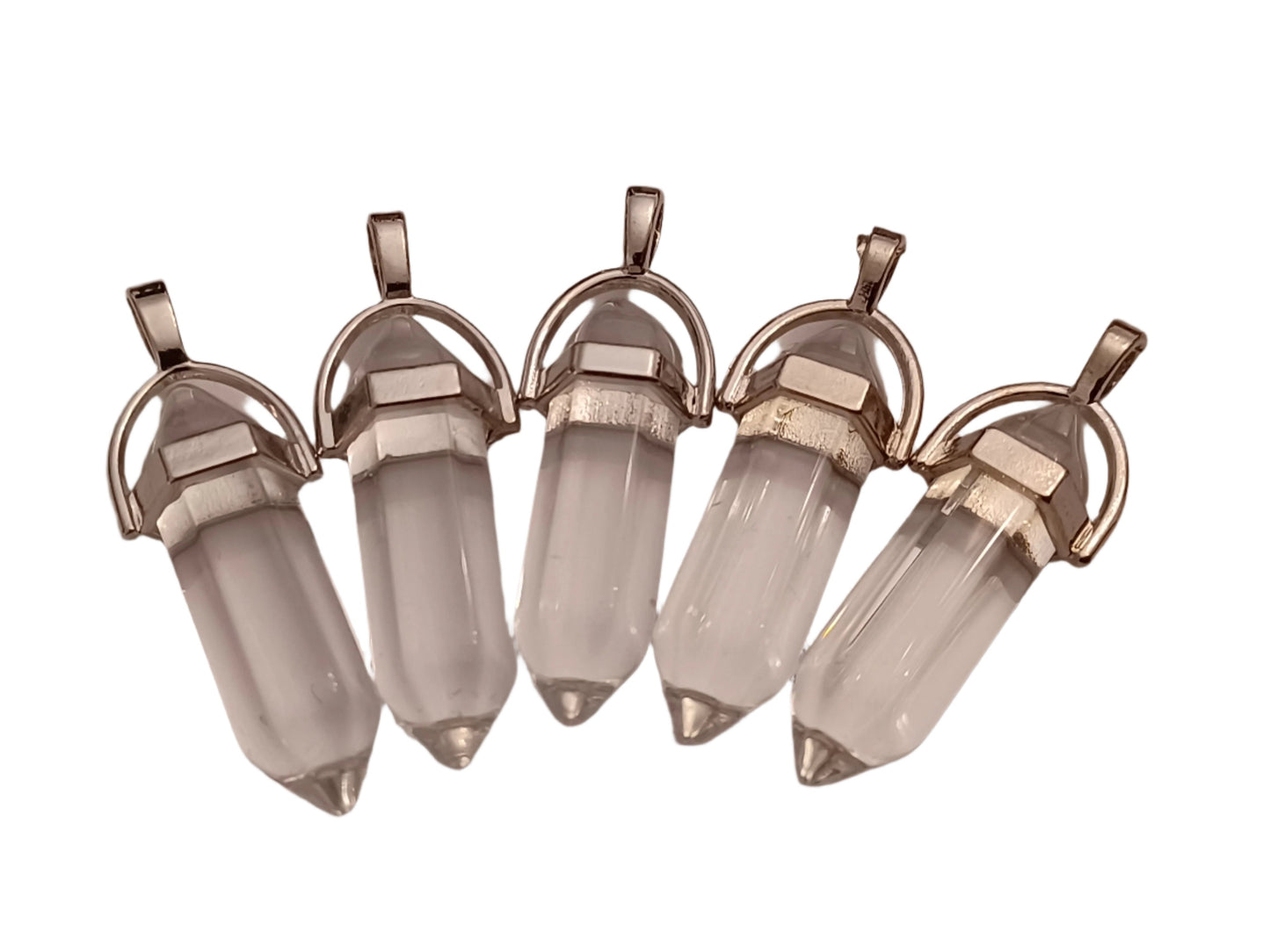 Clear Quartz Bullet Pendant