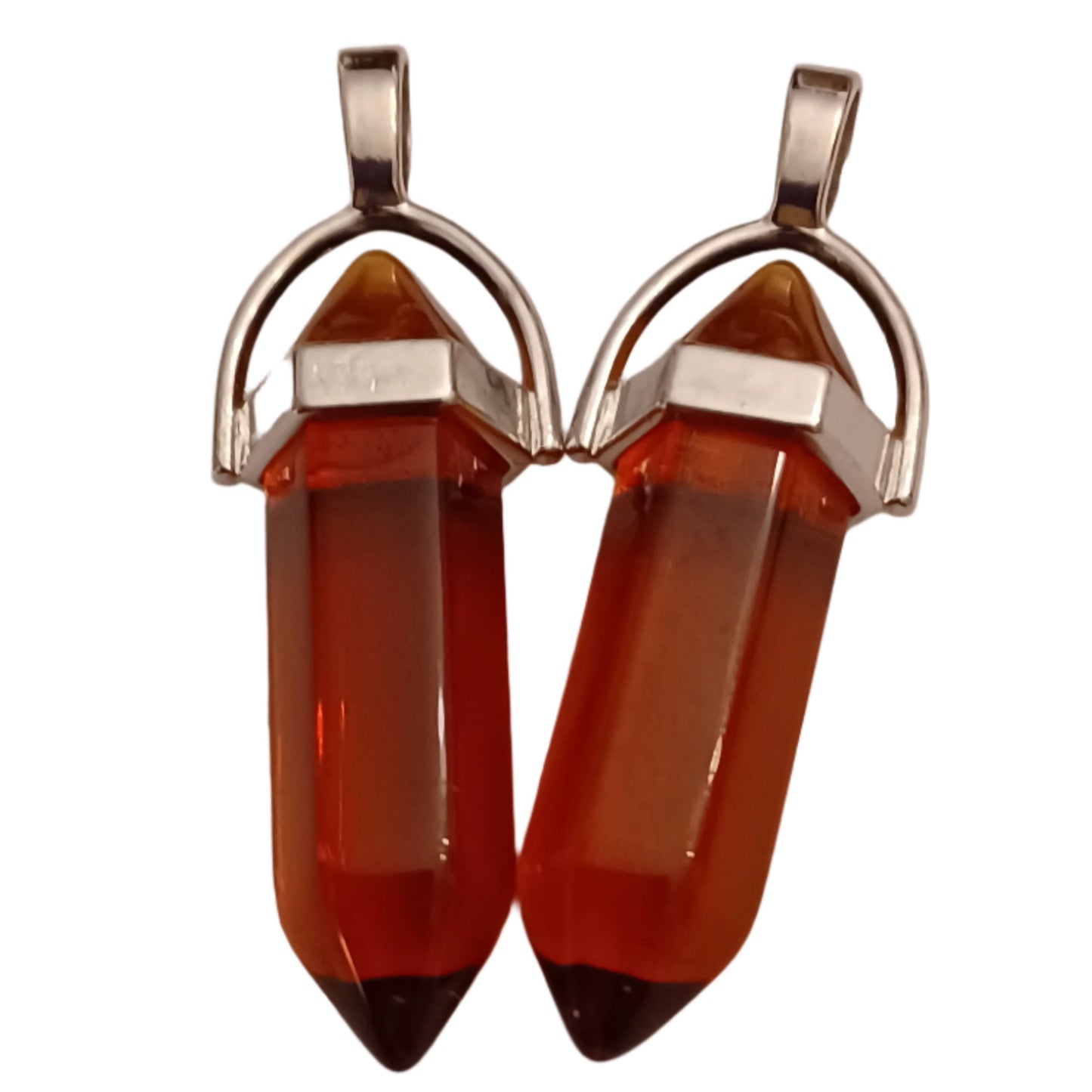 Amber Bullet Pendant