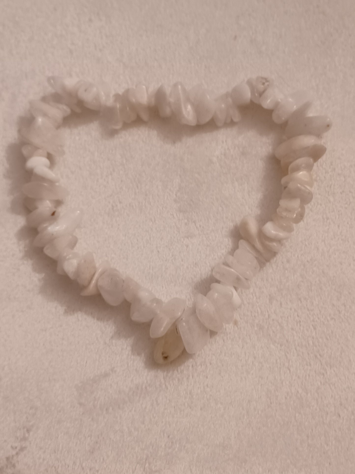 Milky Quartz Natural Stone Stretch Bracelet