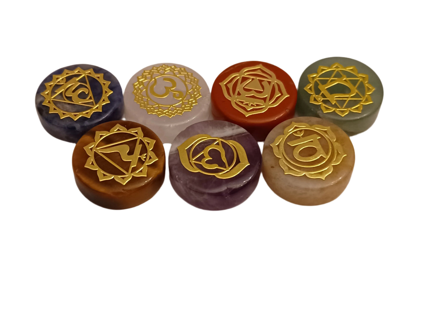 Chakra Colored Round Stones Set