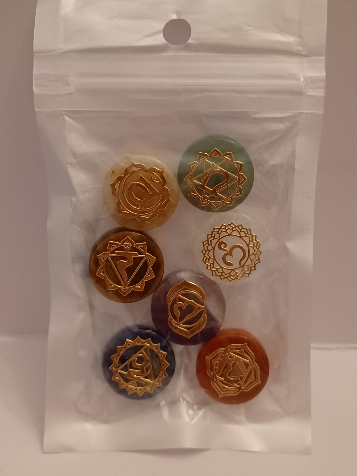 Chakra Colored Round Stones Set