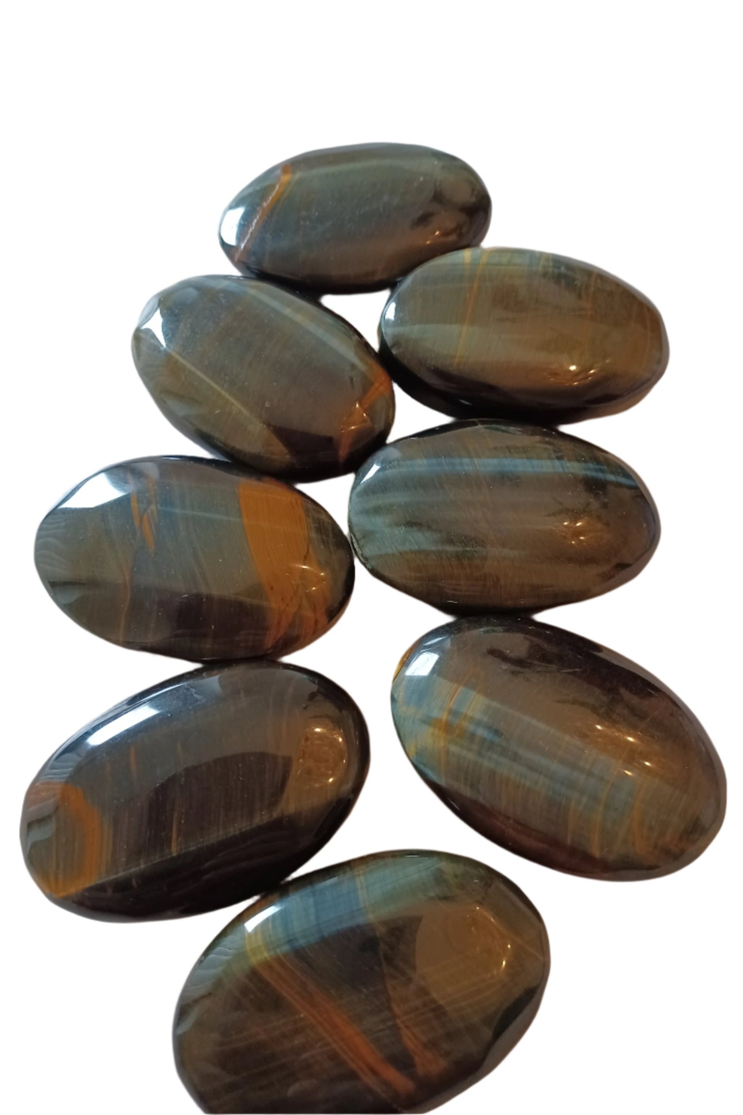 Blue Tiger Eyes Palm Stone