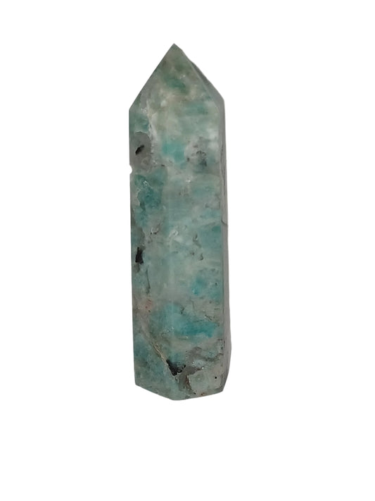 Chrysocolla in Quartz Point