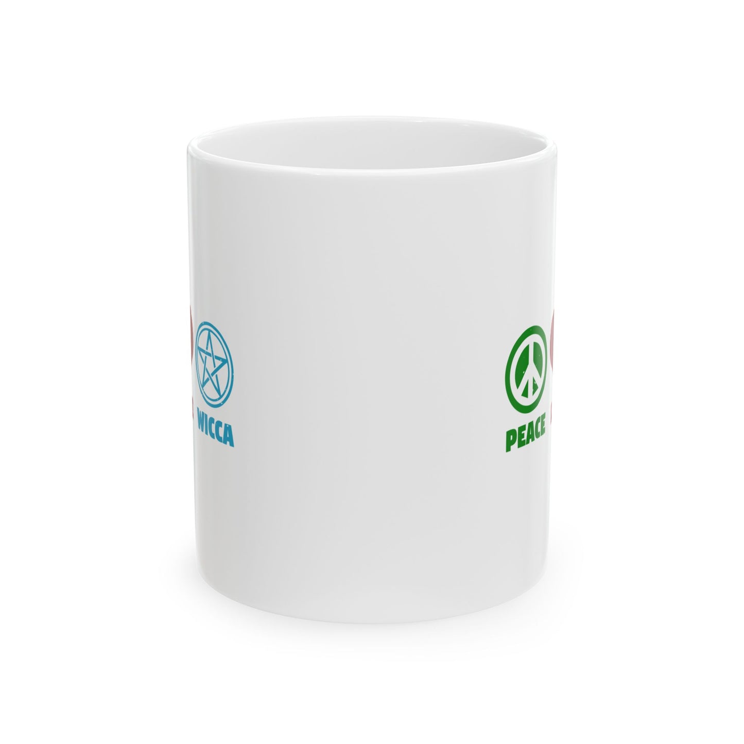 Peace Love Wicca Ceramic Mug 11oz