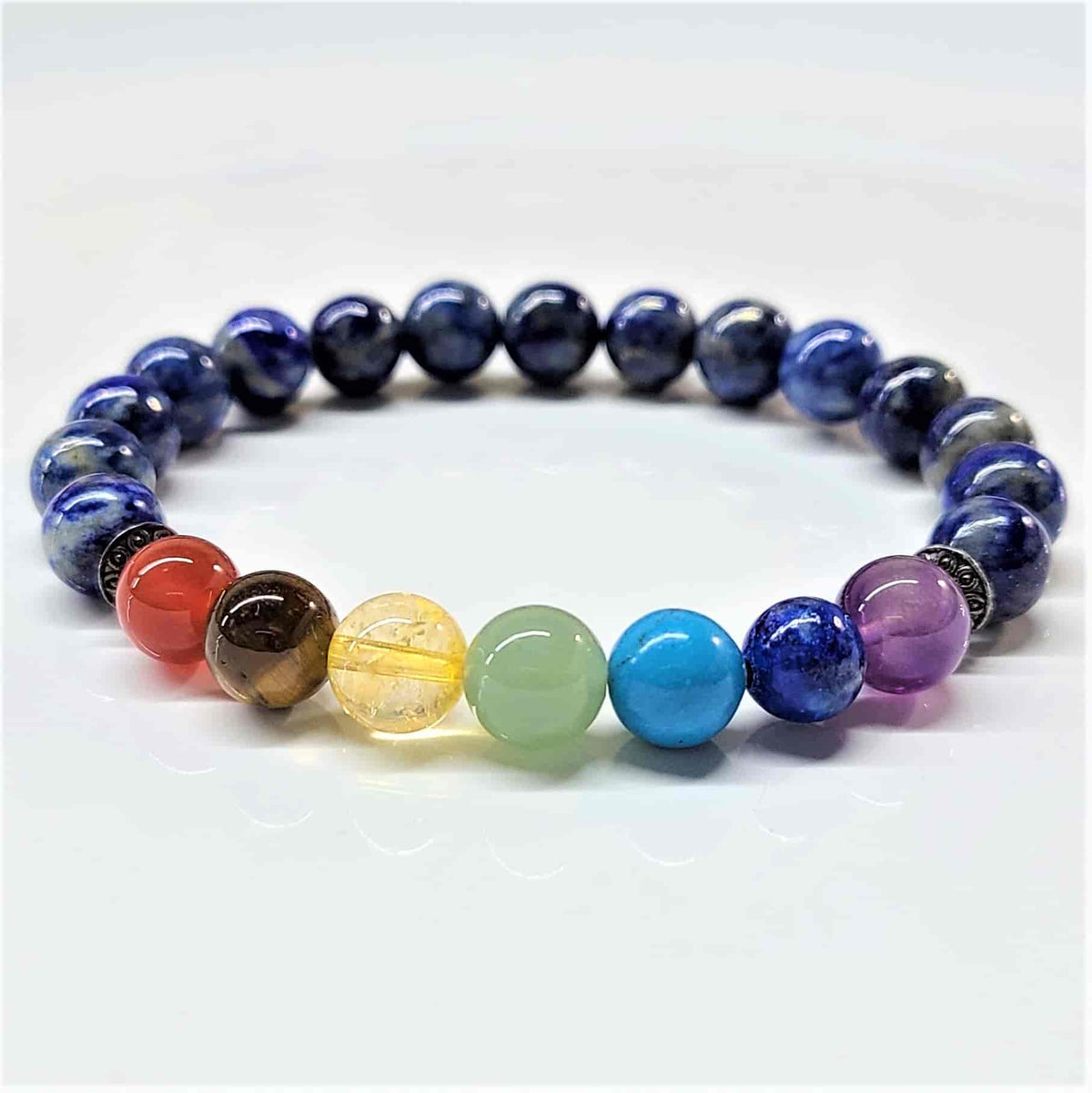 Lapis Lazuli Chakra Round Bead Bracelet - Veil Lifter