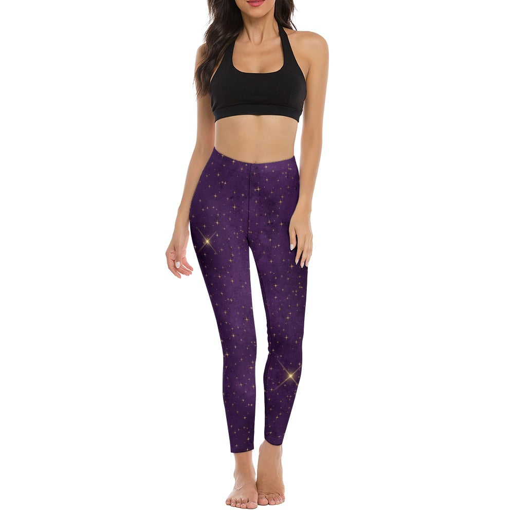 Soft Ladies Galaxy Print Tight Yoga Pants