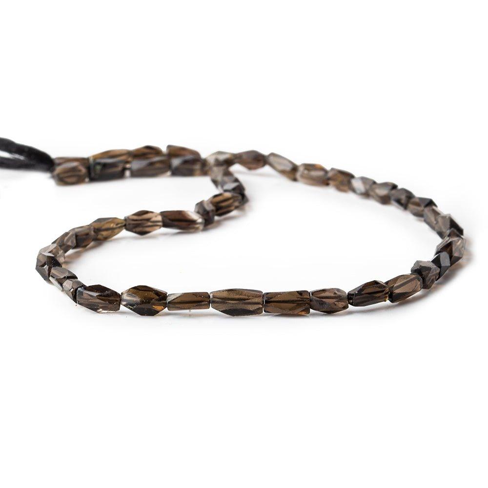 8x4mm Smoky Quartz Faceted Rectangles 13 inch