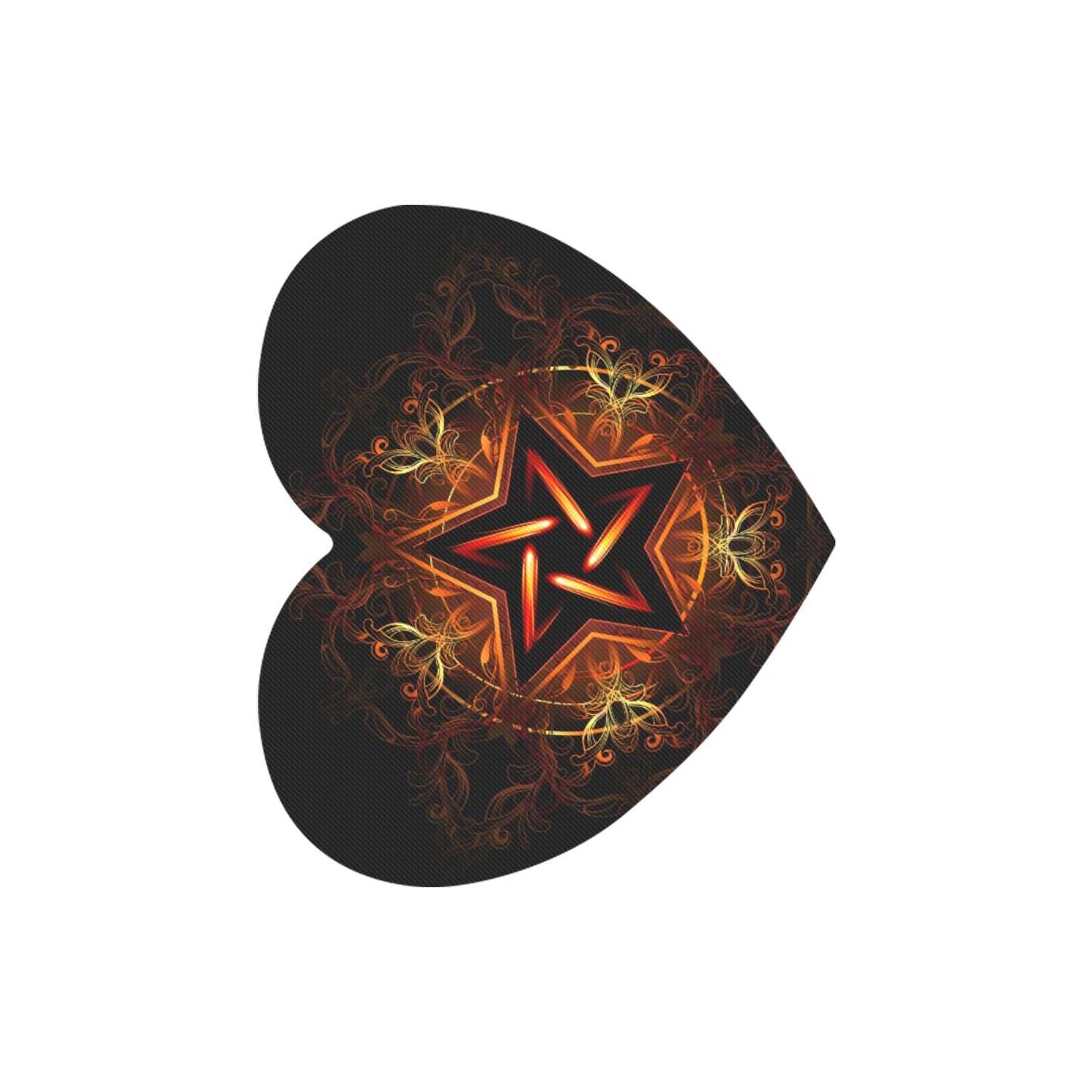 5 Point Star Heart-shaped Mousepad