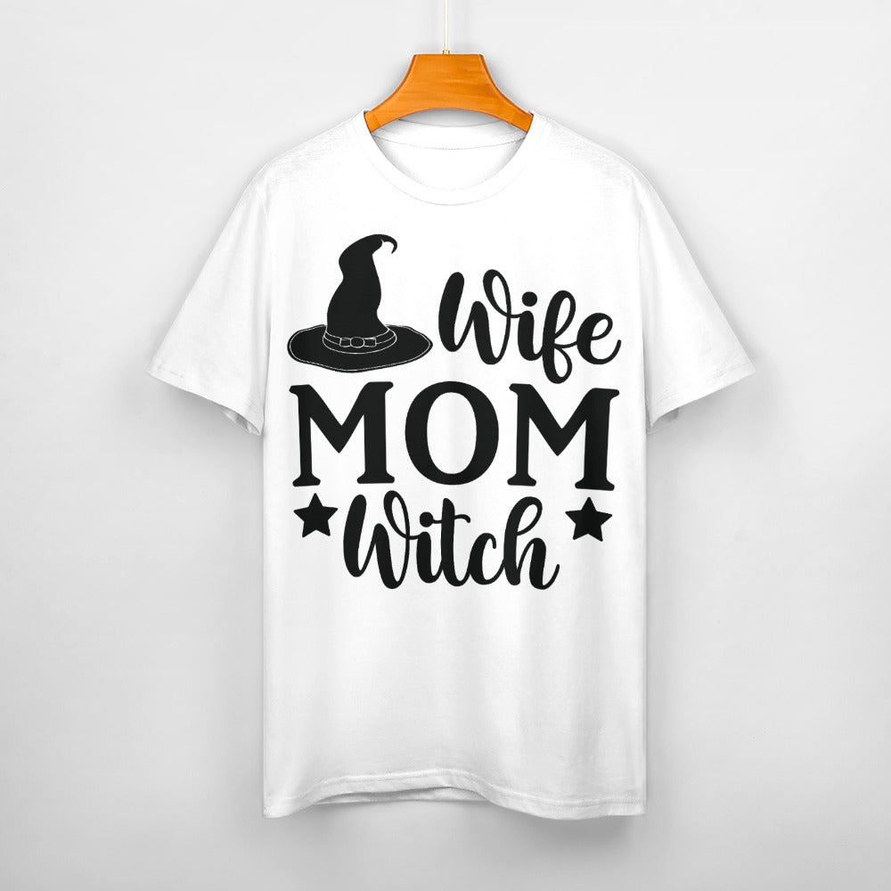 Wife Mom Witch Cotton T-Shirt