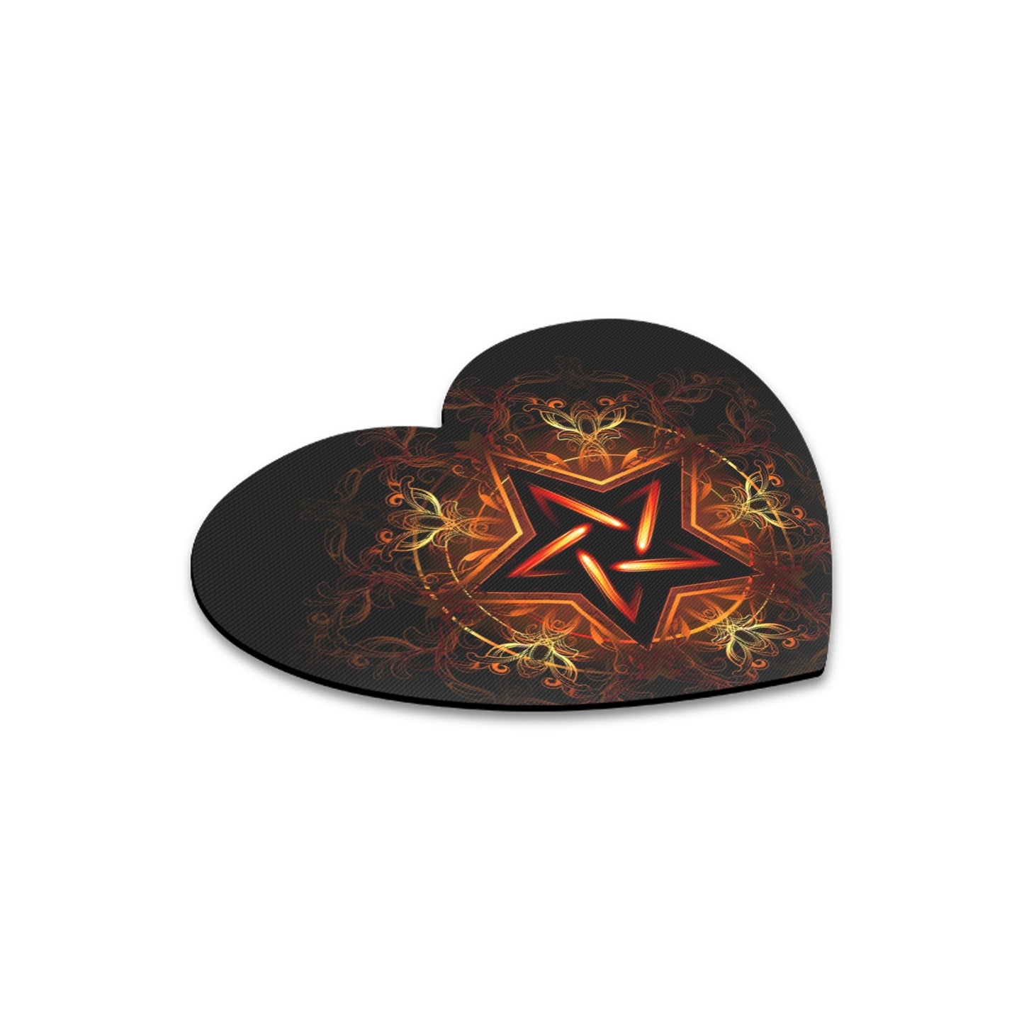 5 Point Star Heart-shaped Mousepad