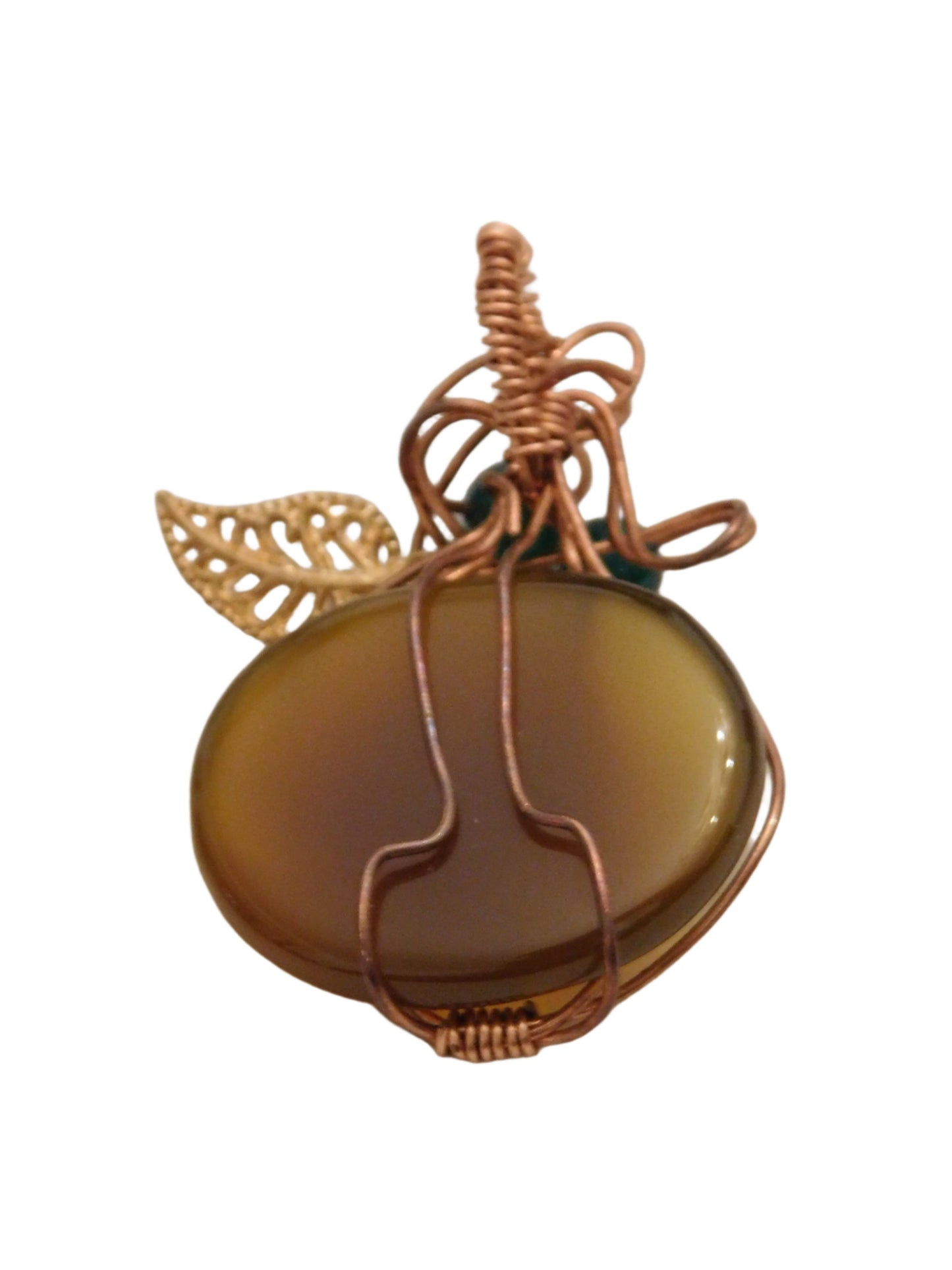 Amber Stone Pumpkin Shaped Pendants