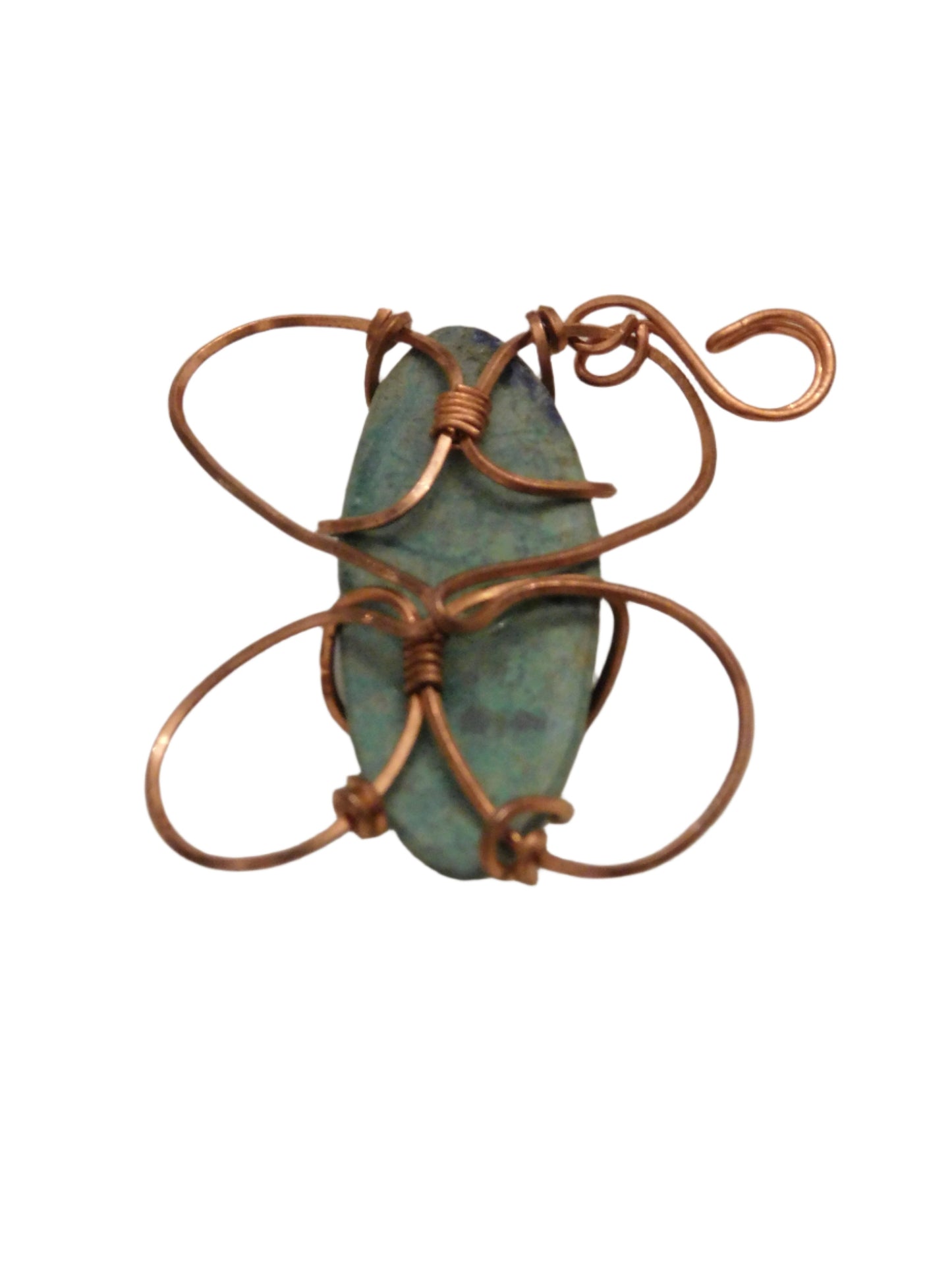 Butterfly Chrysocolla Pendant Necklace