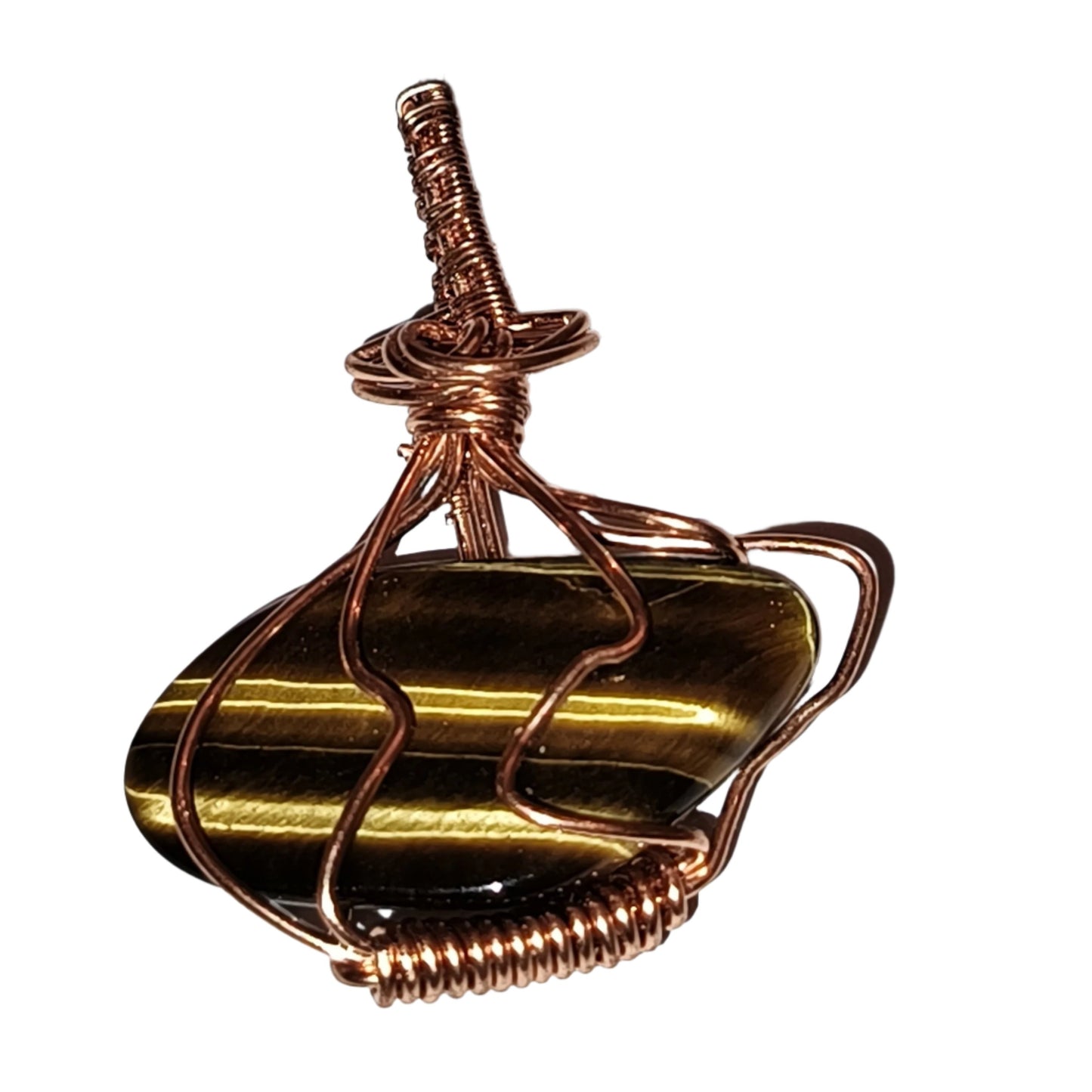 Tigers Eye Wrapped Pendant