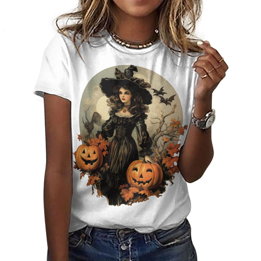 Halloween Witch Cotton T-Shirt