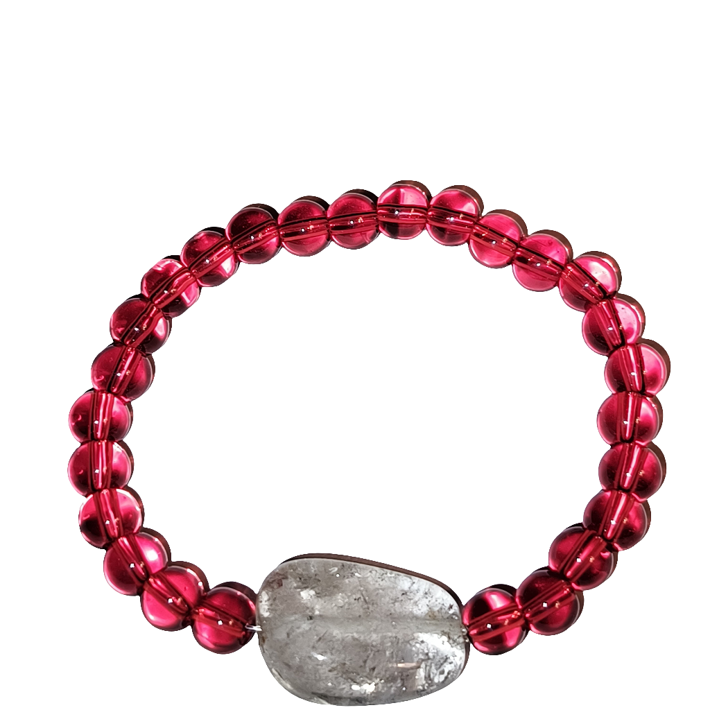Glass and Quartz Bracelet