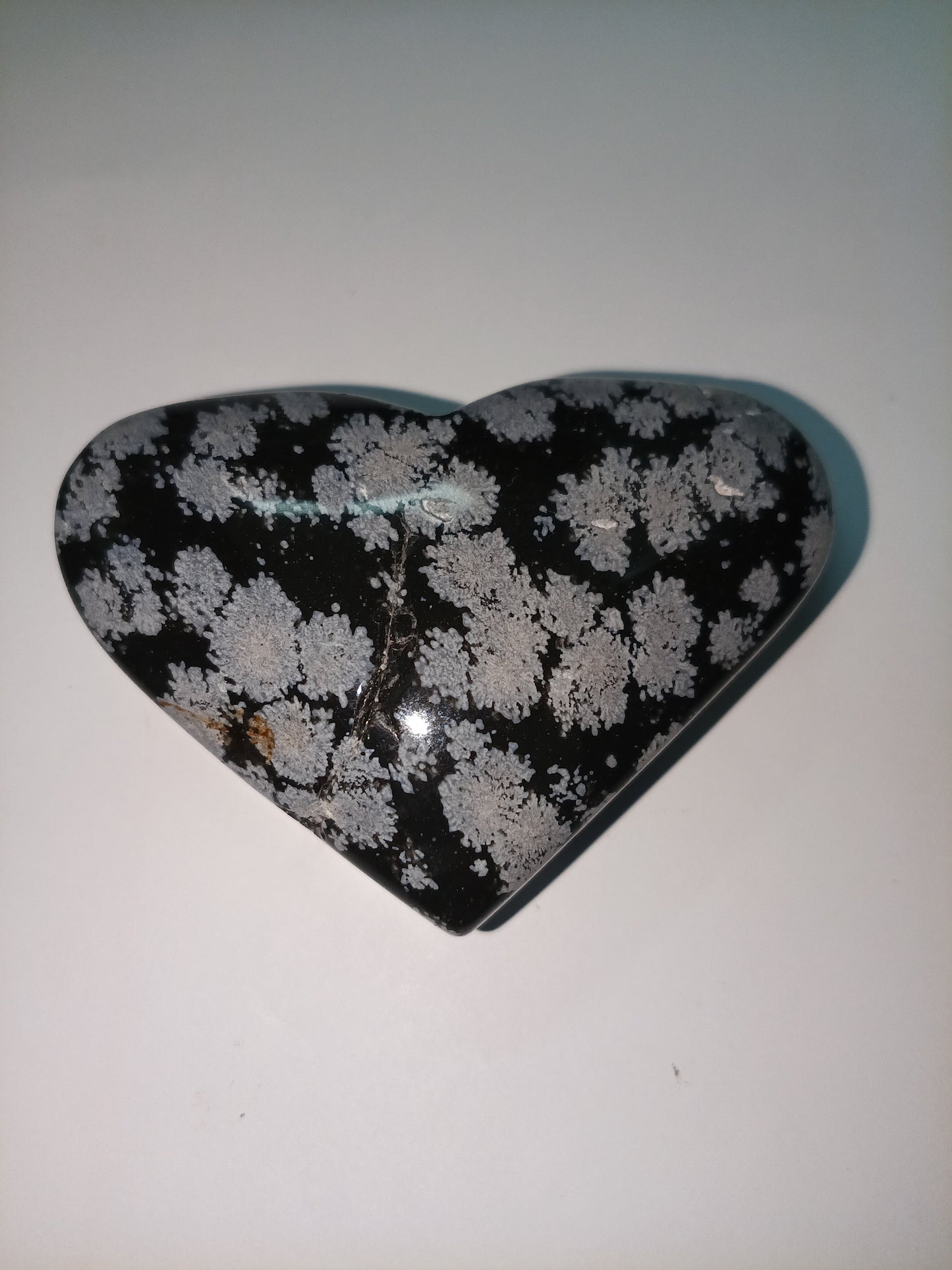 Snowflake Obsidian Heart