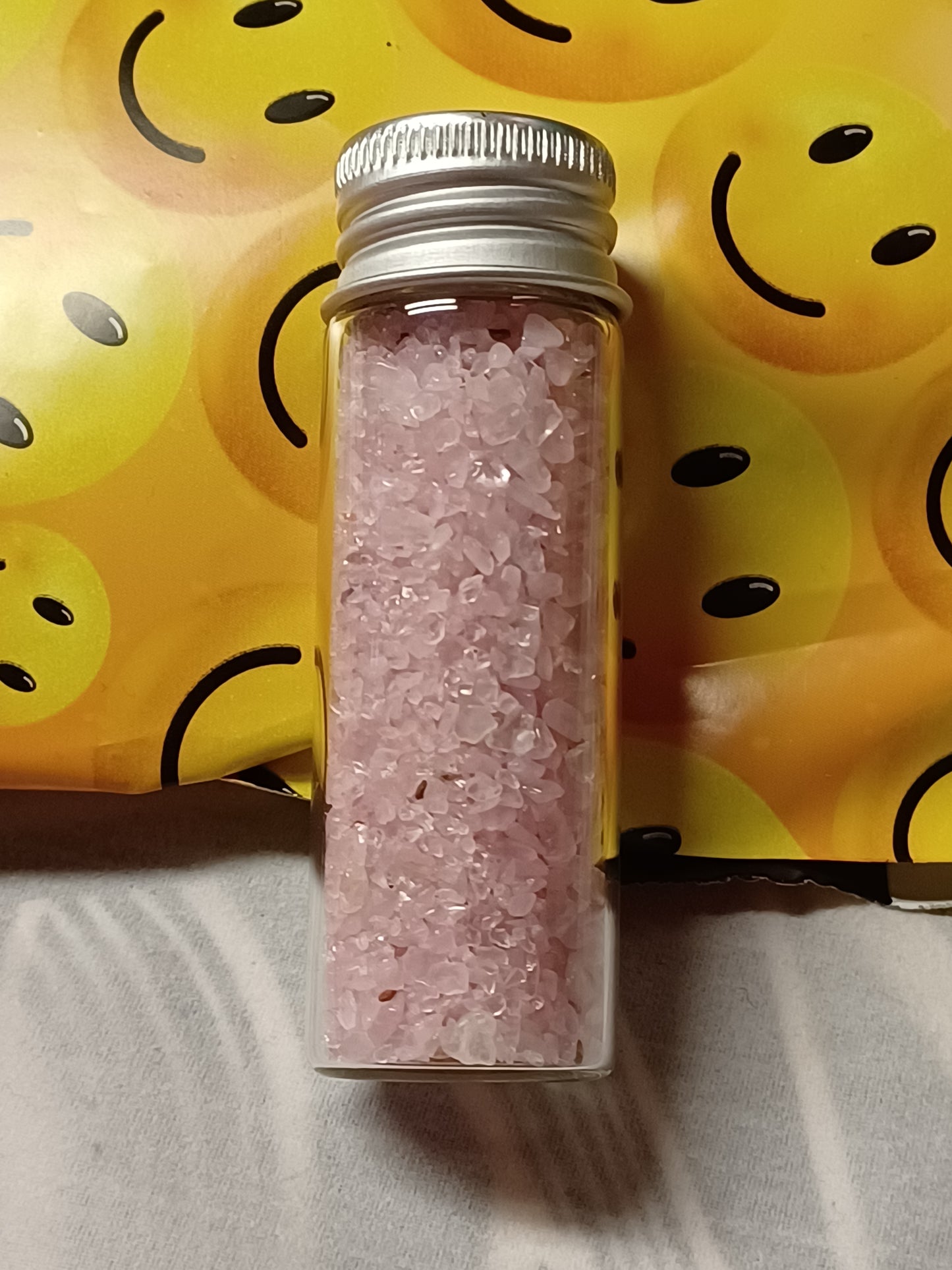 Gemstone Chip in Glass Bottle