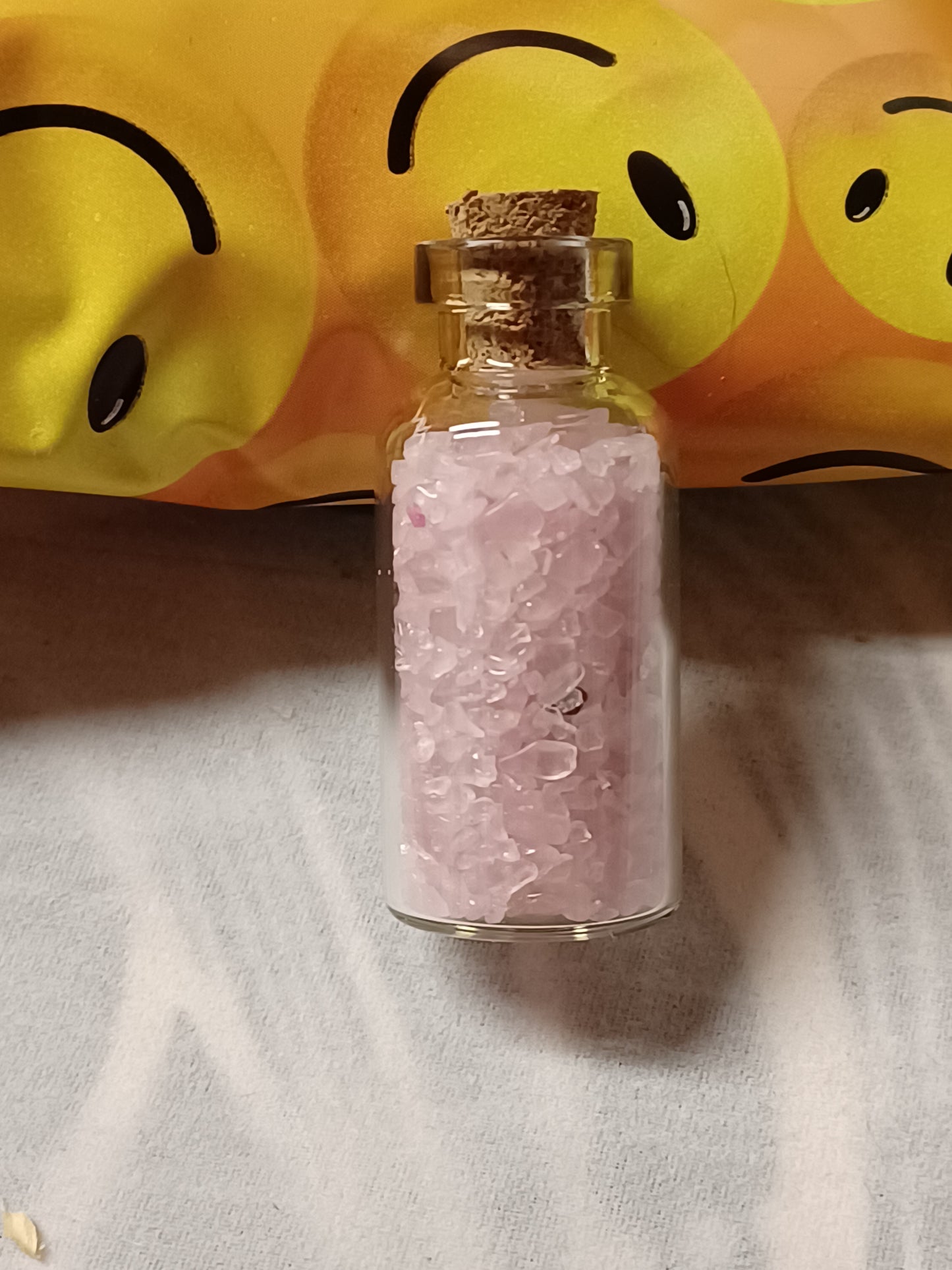 Gemstone Chip in Glass Bottle