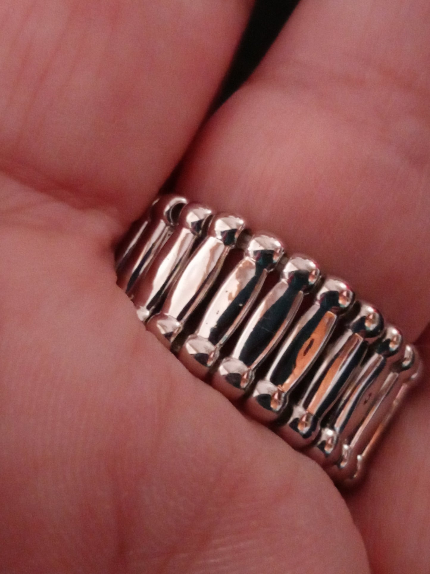 Square Black Onyx and Silver Ring