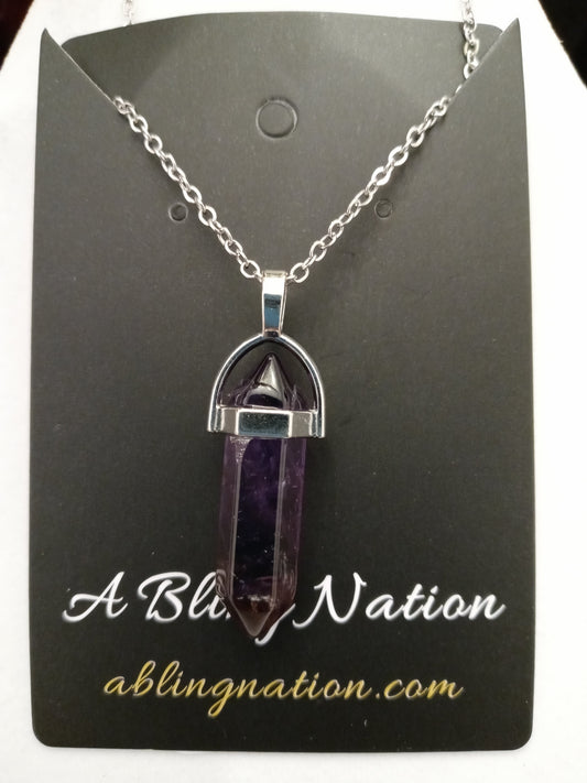 Amethyst Bullet Necklace