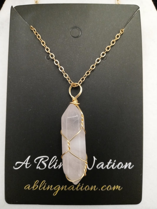Wire Wrapped Opalite Necklace