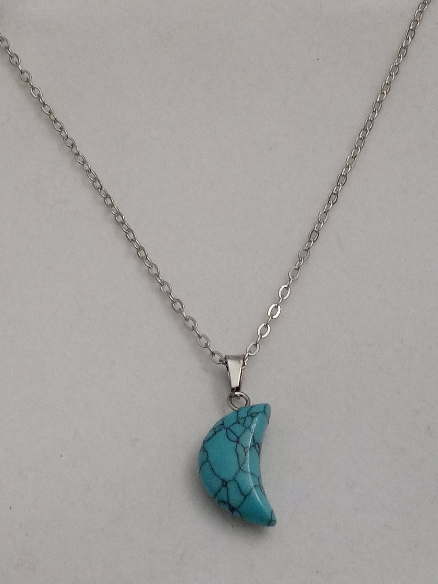 Turquoise Crescent Moon Necklace