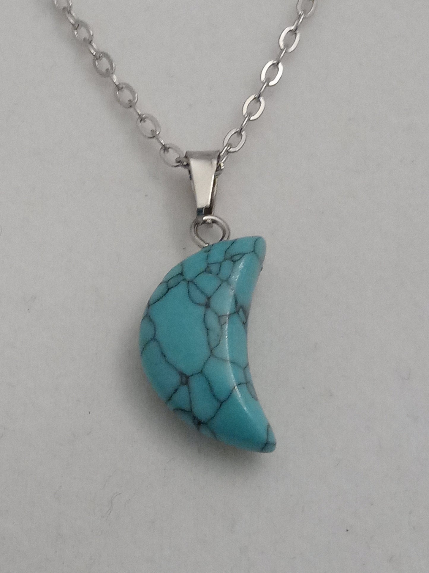 Turquoise Crescent Moon Necklace