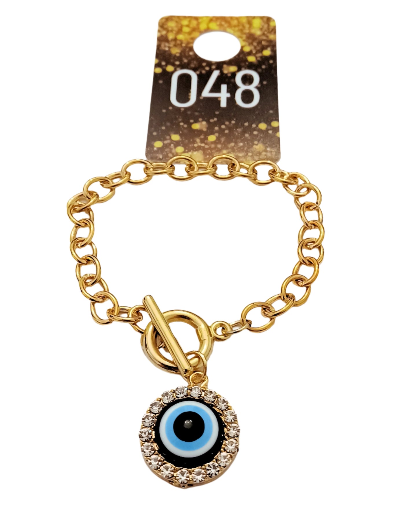 Evil Eye With Gold Chain Bracelet