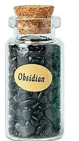 Gemstone Chip in Glass Bottle