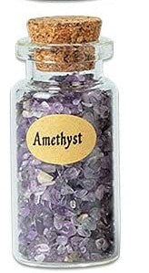 Gemstone Chip in Glass Bottle