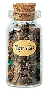 Gemstone Chip in Glass Bottle