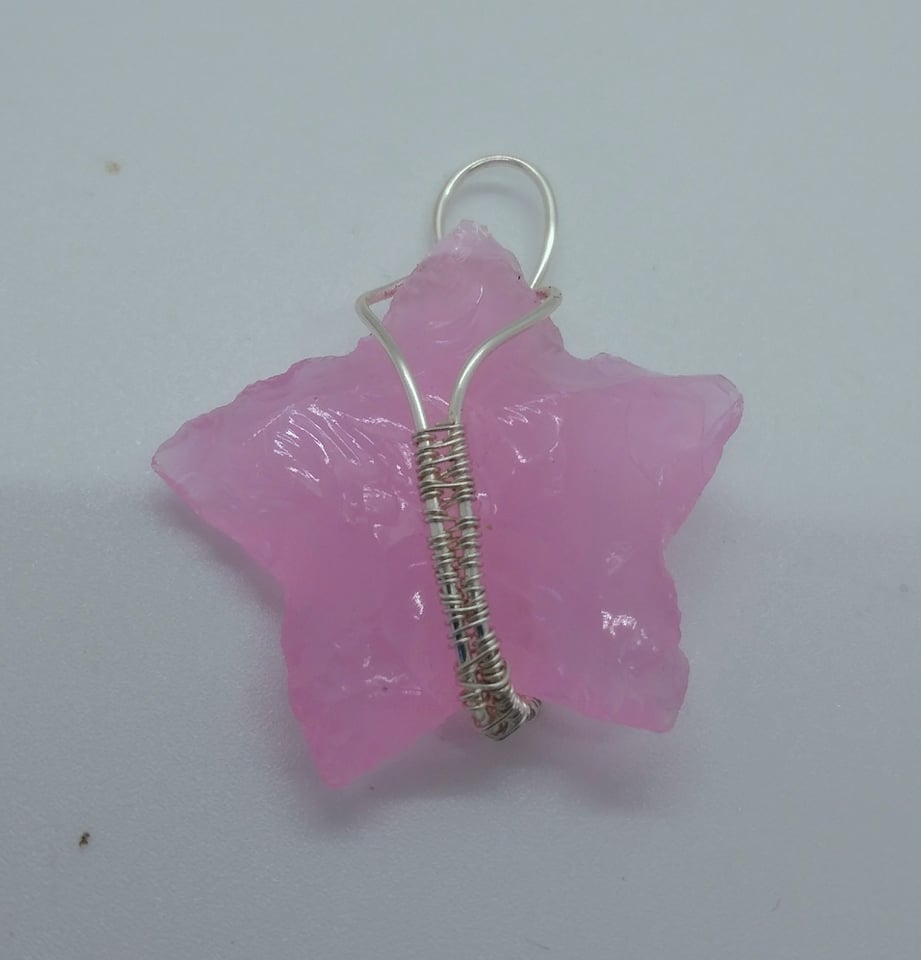 Pink Opalite Star Pendant