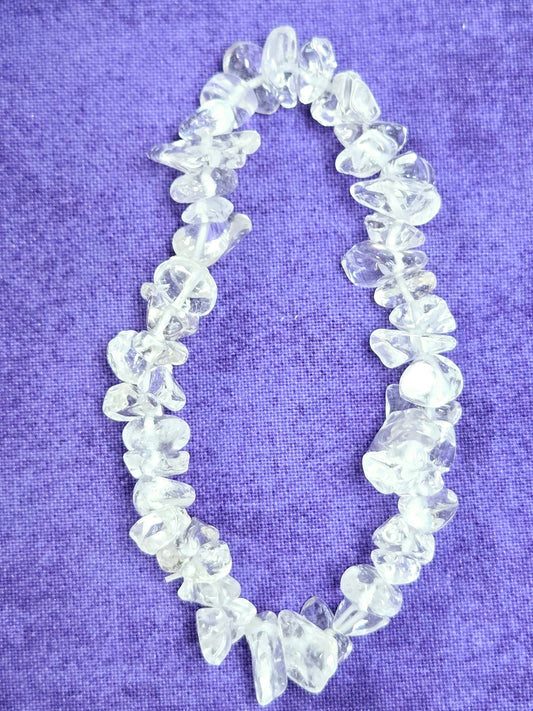 Quartz Crystal Natural Stone Stretch Bracelet